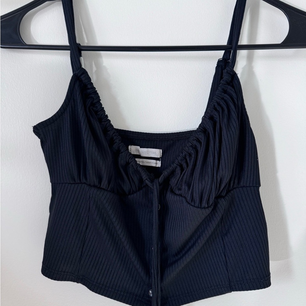 Urban Outfitters Black Ribbed Camisole Top